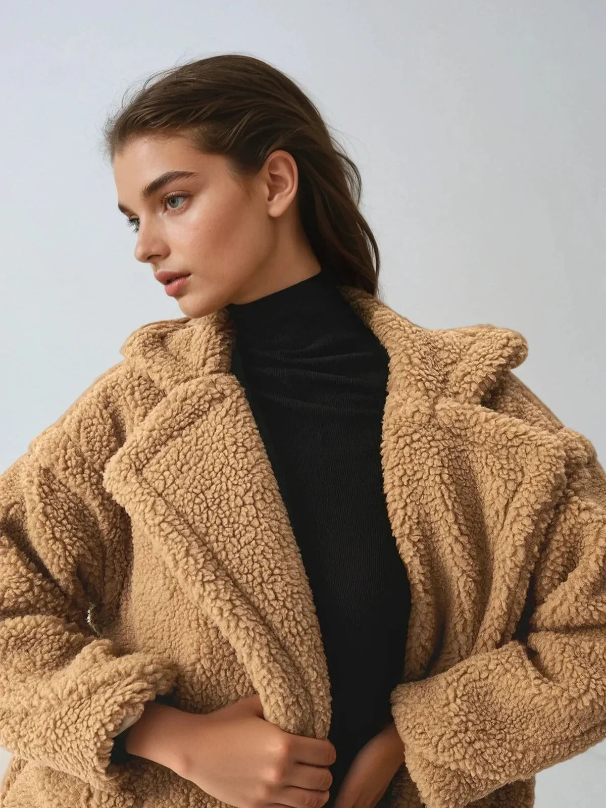 Φλις μπουφάν με διπλές τσέπες από τερακότα - LA FEMME WANDERER