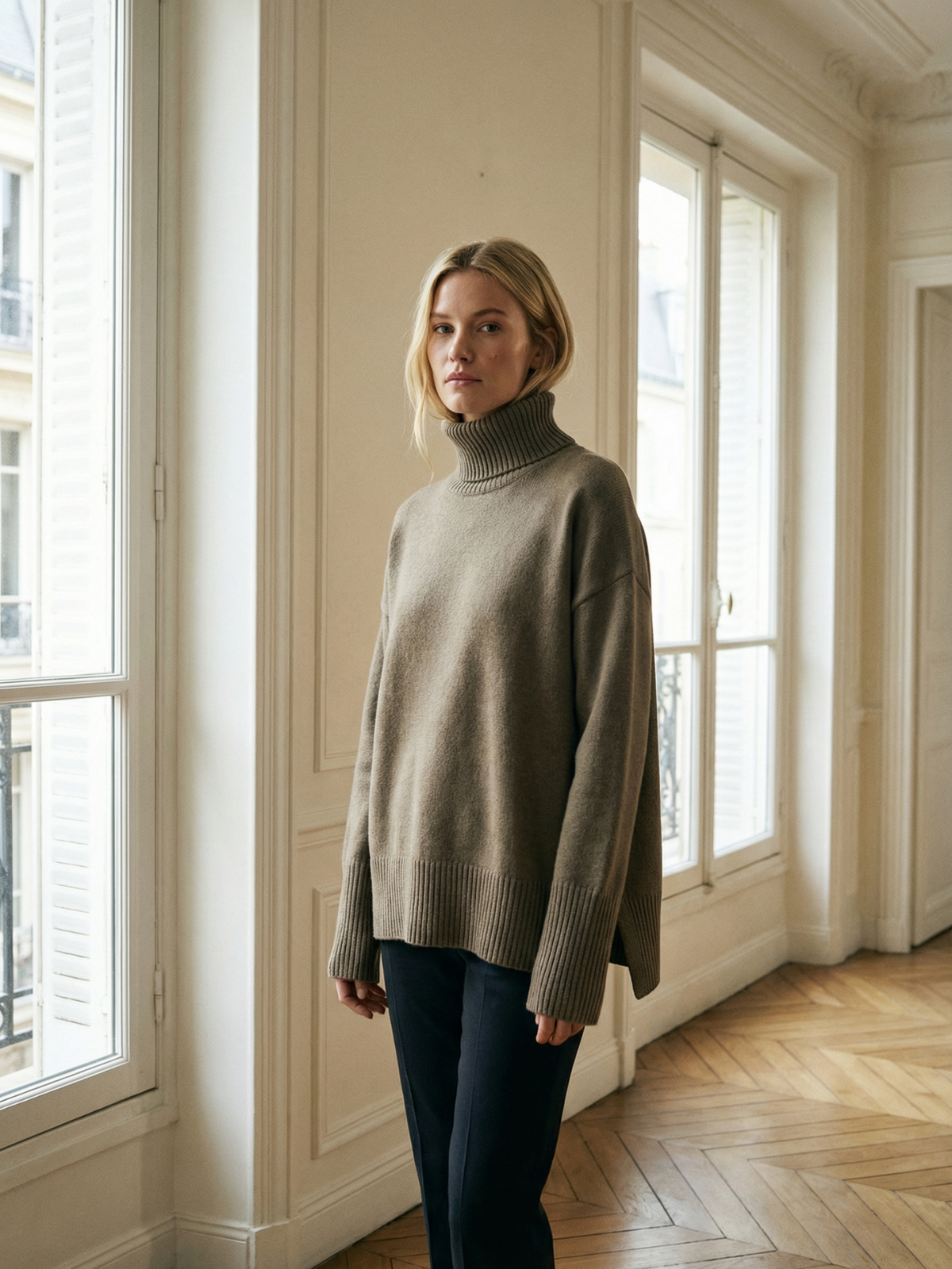 Cozy Winter Knit Turtleneck Pullover