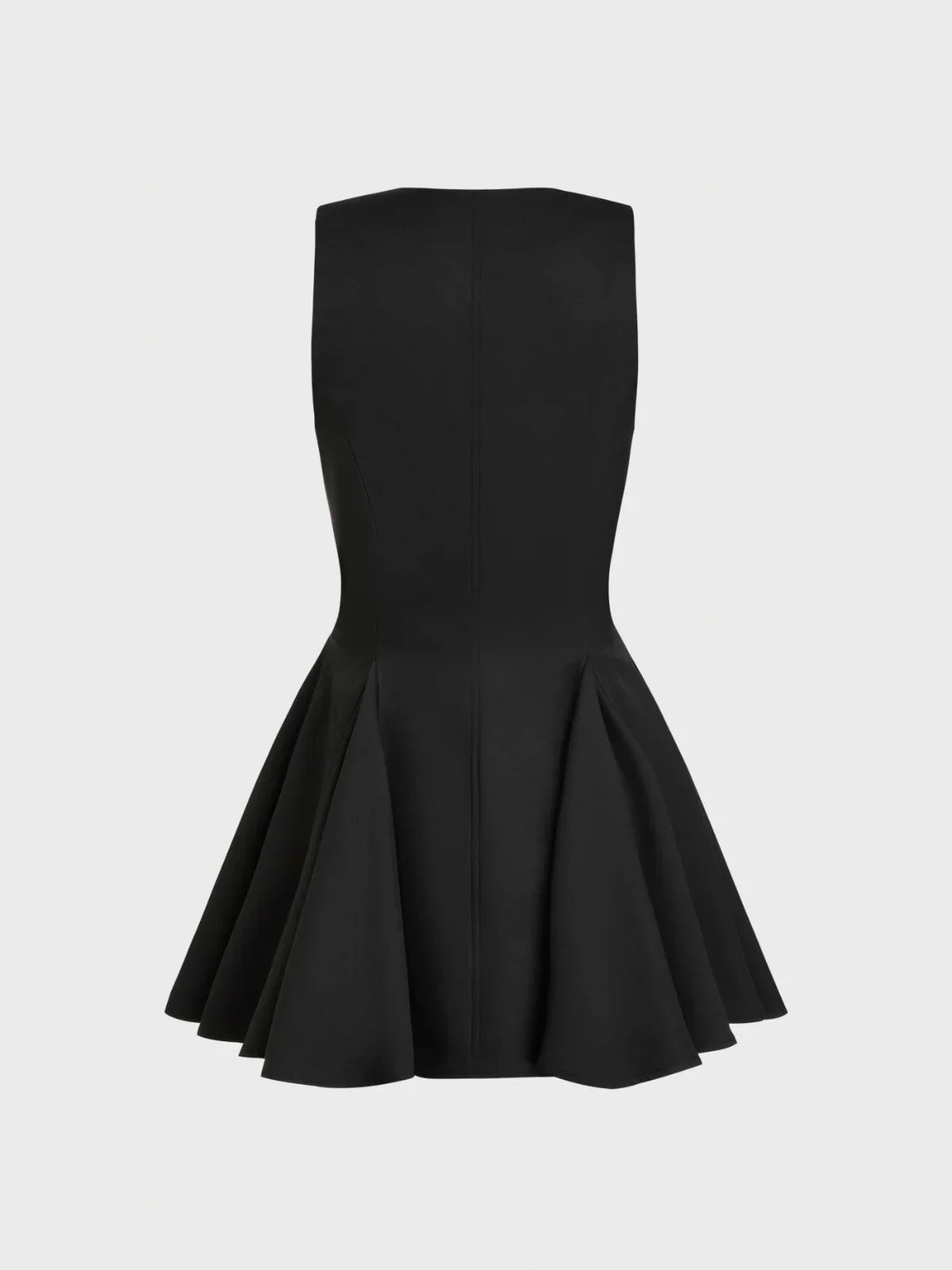 Μίνι φόρεμα με V λαιμόκοψη και κουμπιά, βολάν και στρίφωμα - LA FEMME WANDERER