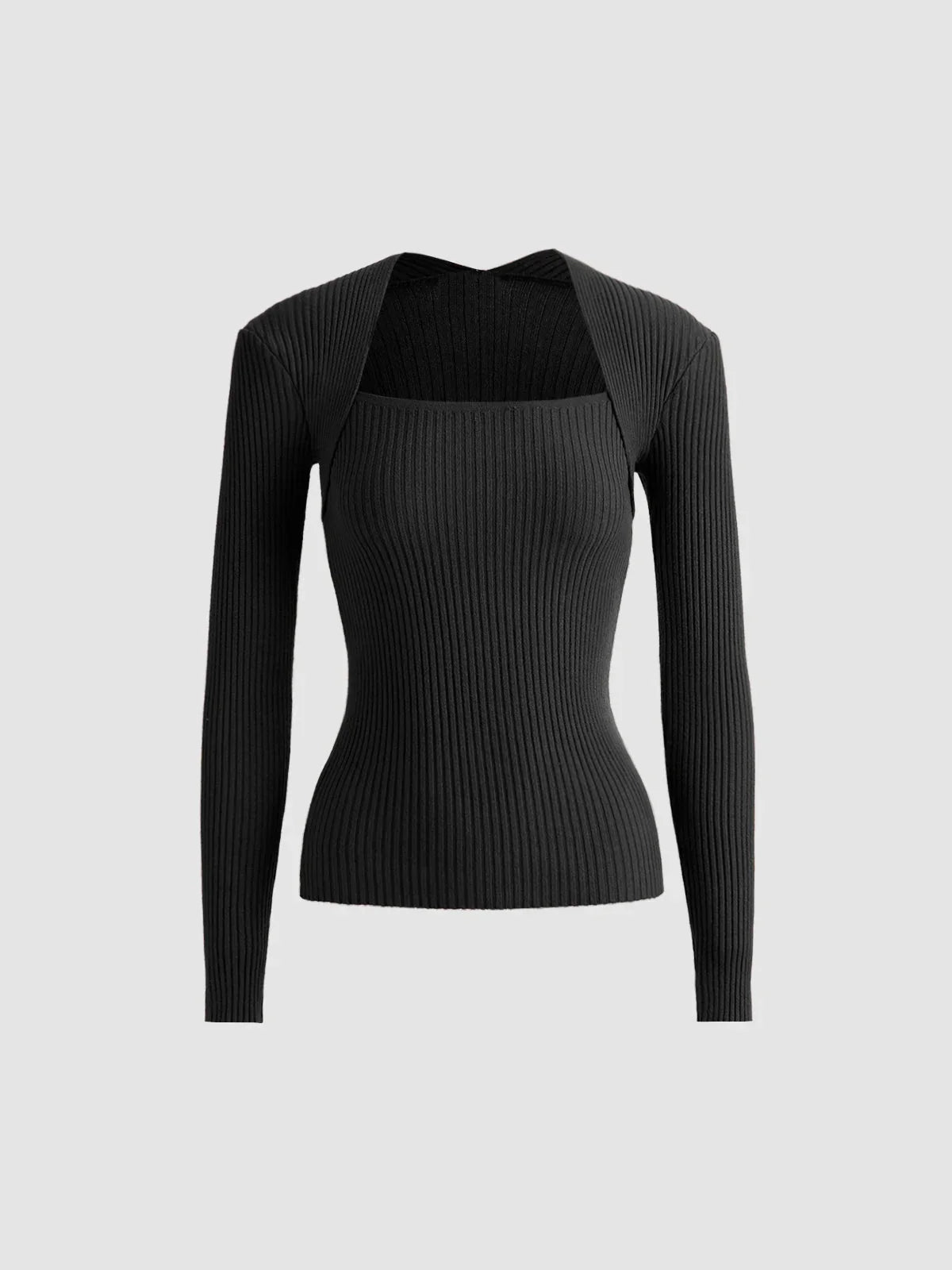 Πλεκτό πουλόβερ με ραβδώσεις από μπρούντζο - LA FEMME WANDERER