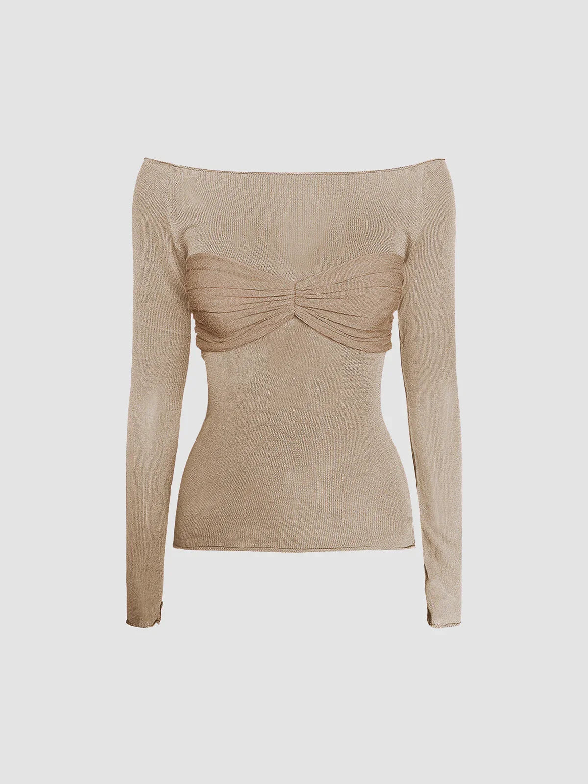 Nostalgia Off-Shoulder Mesh Long Sleeve Shirt - LA FEMME WANDERER