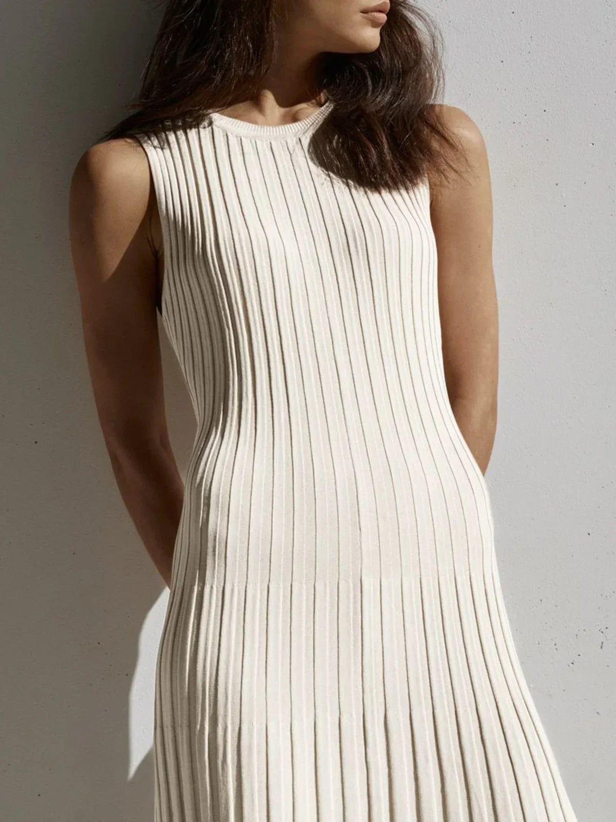 Camille Knit Pleat Maxi Φόρεμα - LA FEMME WANDERER