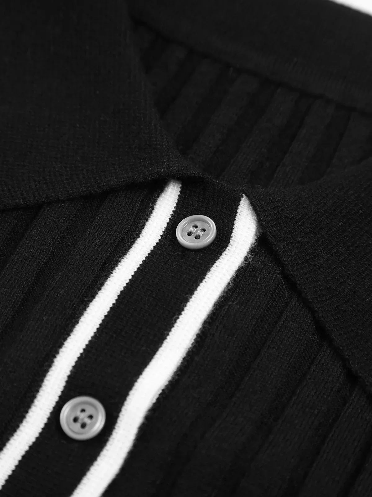 Oldmoney Aesthetics Polo Knit Top - LA FEMME WANDERER