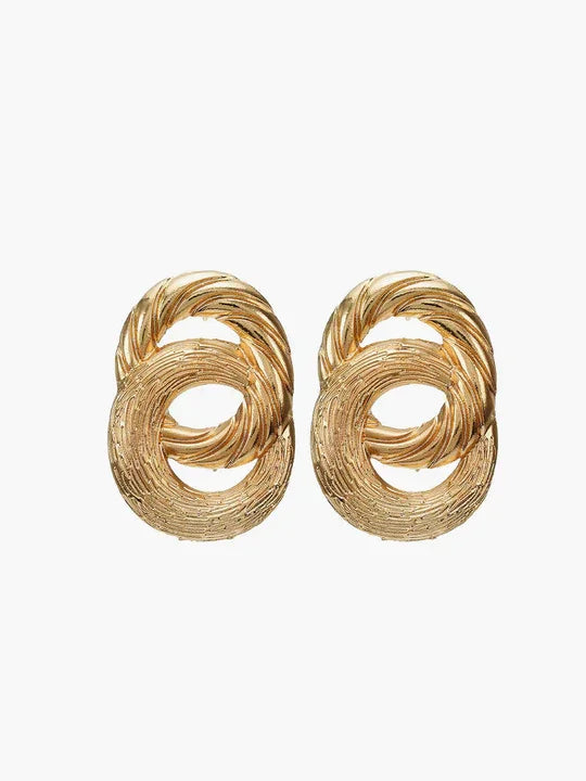 Σκουλαρίκια με σταυρό σε σχήμα κυκλικού σταυρού - LA FEMME WANDERER