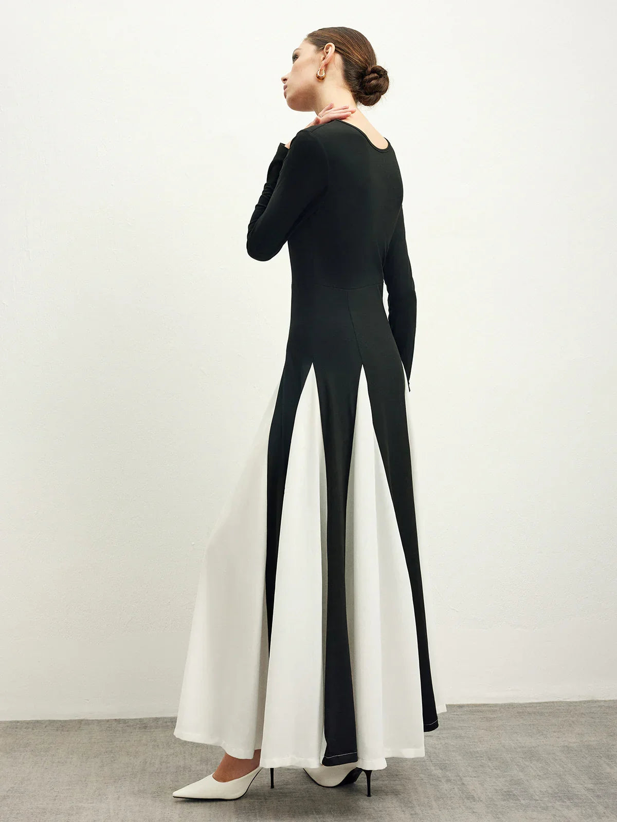 Φόρεμα από σιφόν με χρωματικές ενώσεις - LA FEMME WANDERER