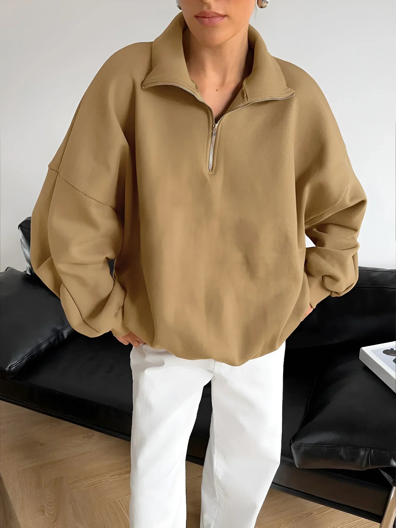 Φούτερ πουλόβερ με φερμουάρ - LA FEMME WANDERER