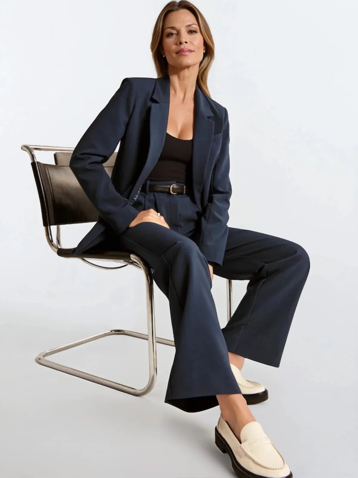 Παντελόνι Casual με ψηλή μέση και φαρδιά μπατζάκια - LA FEMME WANDERER