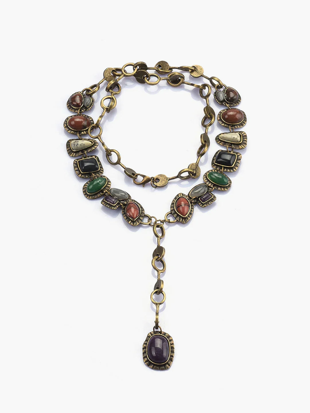 Κολιέ Boheme Geometrical Stones - LA FEMME WANDERER