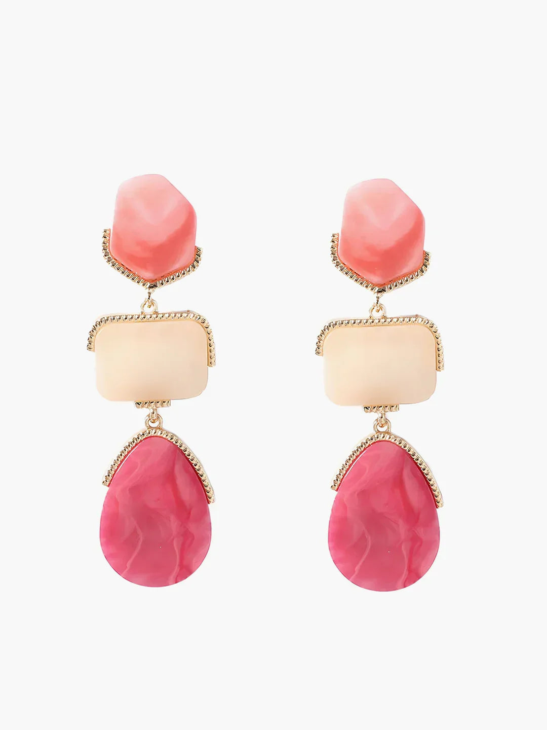 Σκουλαρίκια με γεωμετρικά σχέδια σε σχήμα boho chic - LA FEMME WANDERER