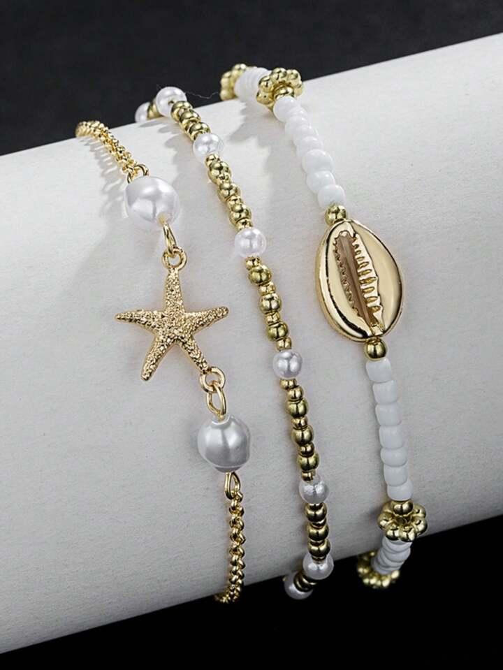 Chic Style 3τμχ Anklet - LA FEMME WANDERER