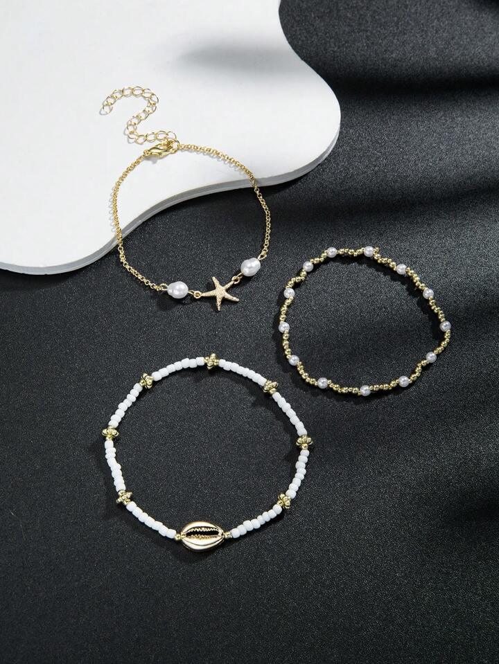 Chic Style 3τμχ Anklet - LA FEMME WANDERER