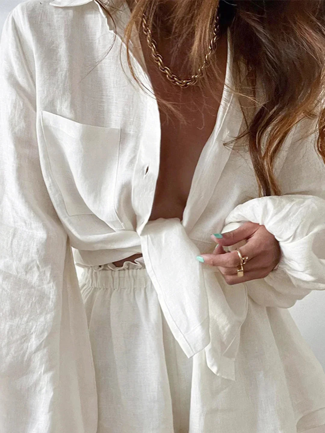 Σετ σορτς δύο τεμαχίων Aegean με διπλή επένδυση - LA FEMME WANDERER