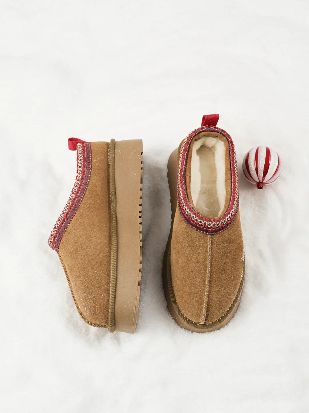 Μπότες χιονιού με ενσωματωμένη γούνα και πλατφόρμα σε casual στυλ - LA FEMME WANDERER