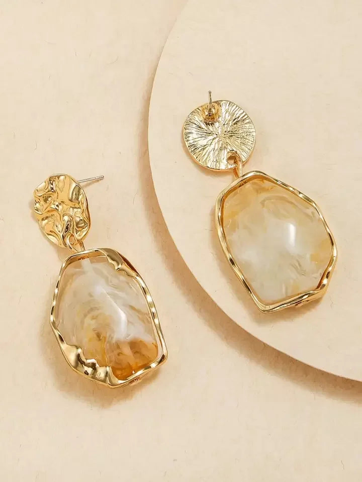 Σκουλαρίκια με ακανόνιστο κρεμαστό σχέδιο σε ρετρό στυλ - LA FEMME WANDERER