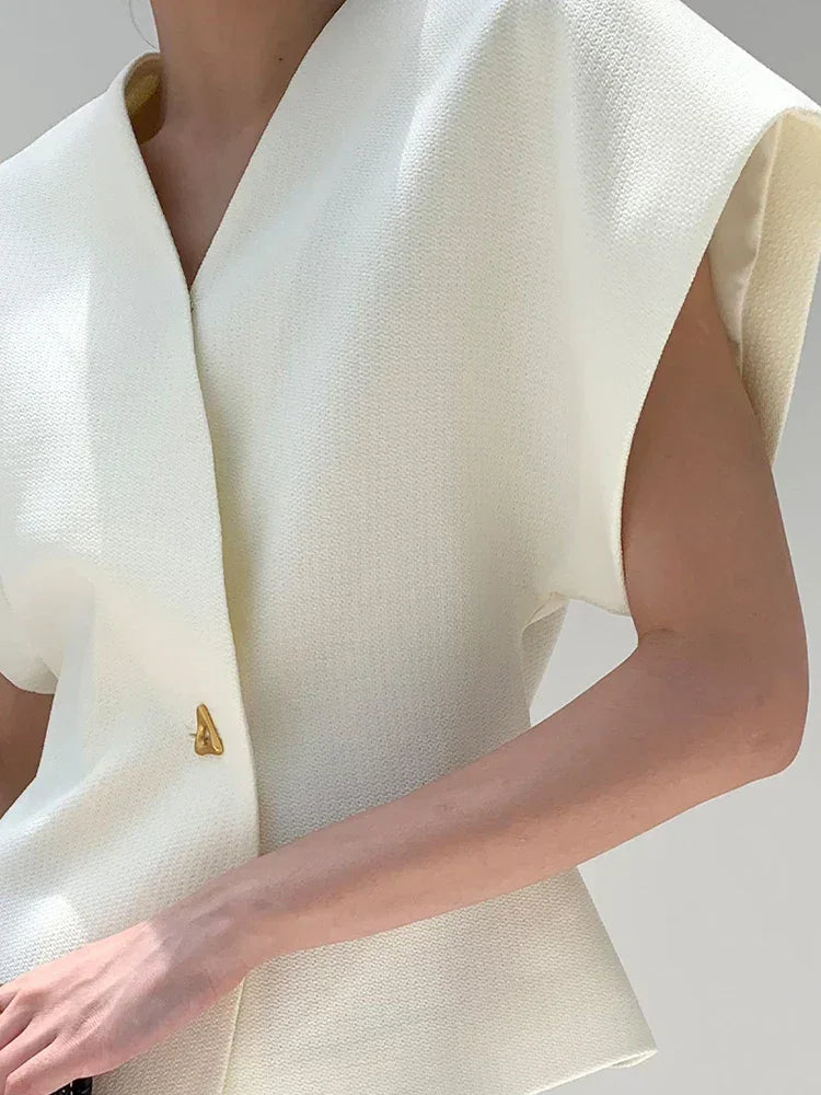 Μπλούζα με V λαιμόκοψη και κουμπιά - LA FEMME WANDERER