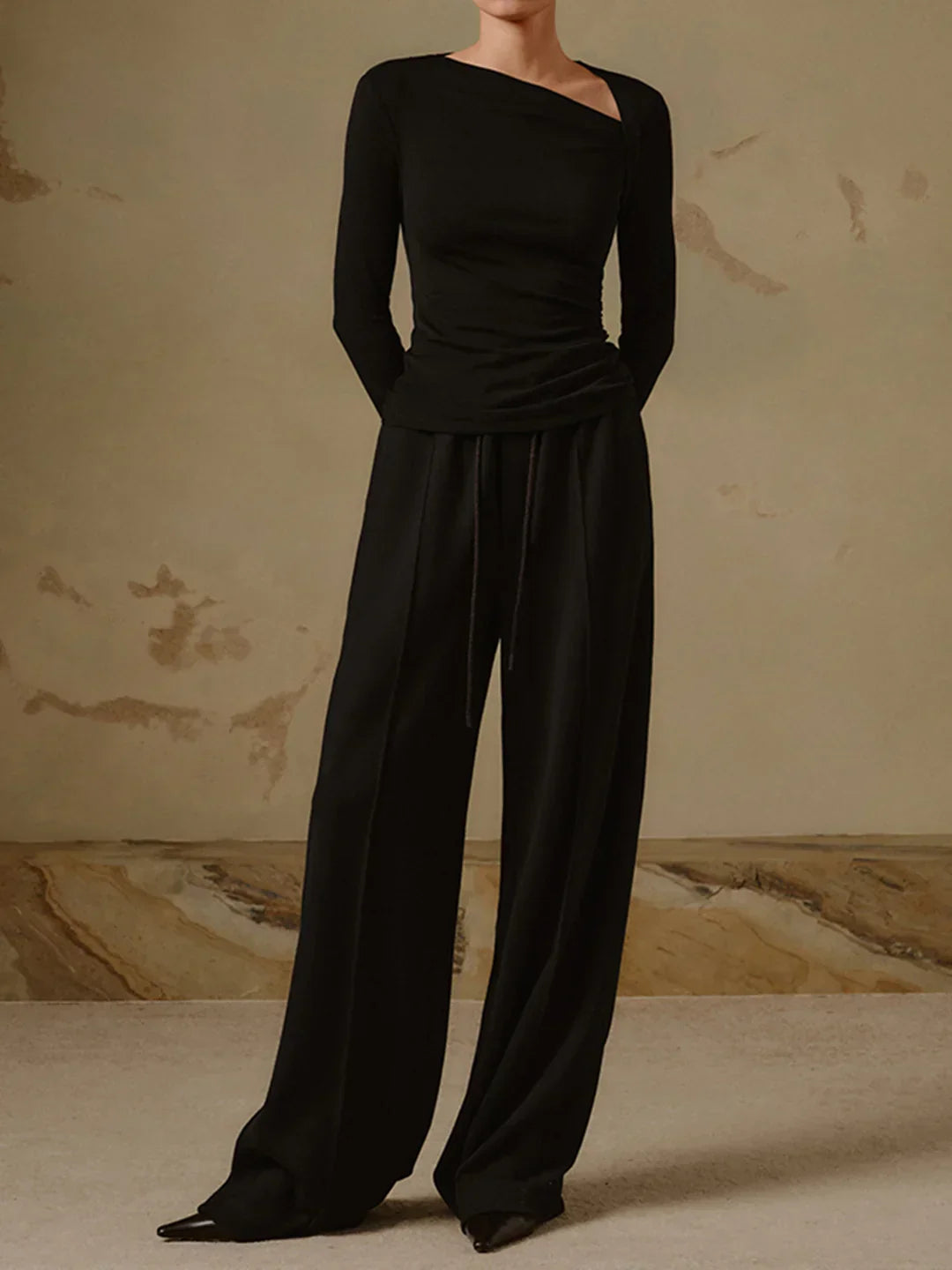 Πουκάμισο με μακριά μανίκια και ριμπ πλέξη - LA FEMME WANDERER