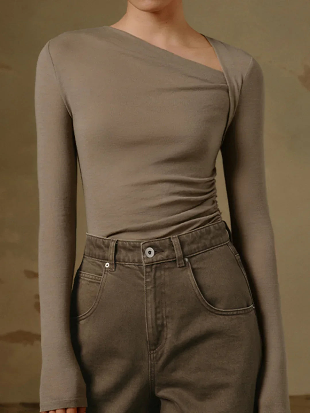 Πουκάμισο με μακριά μανίκια και ριμπ πλέξη - LA FEMME WANDERER