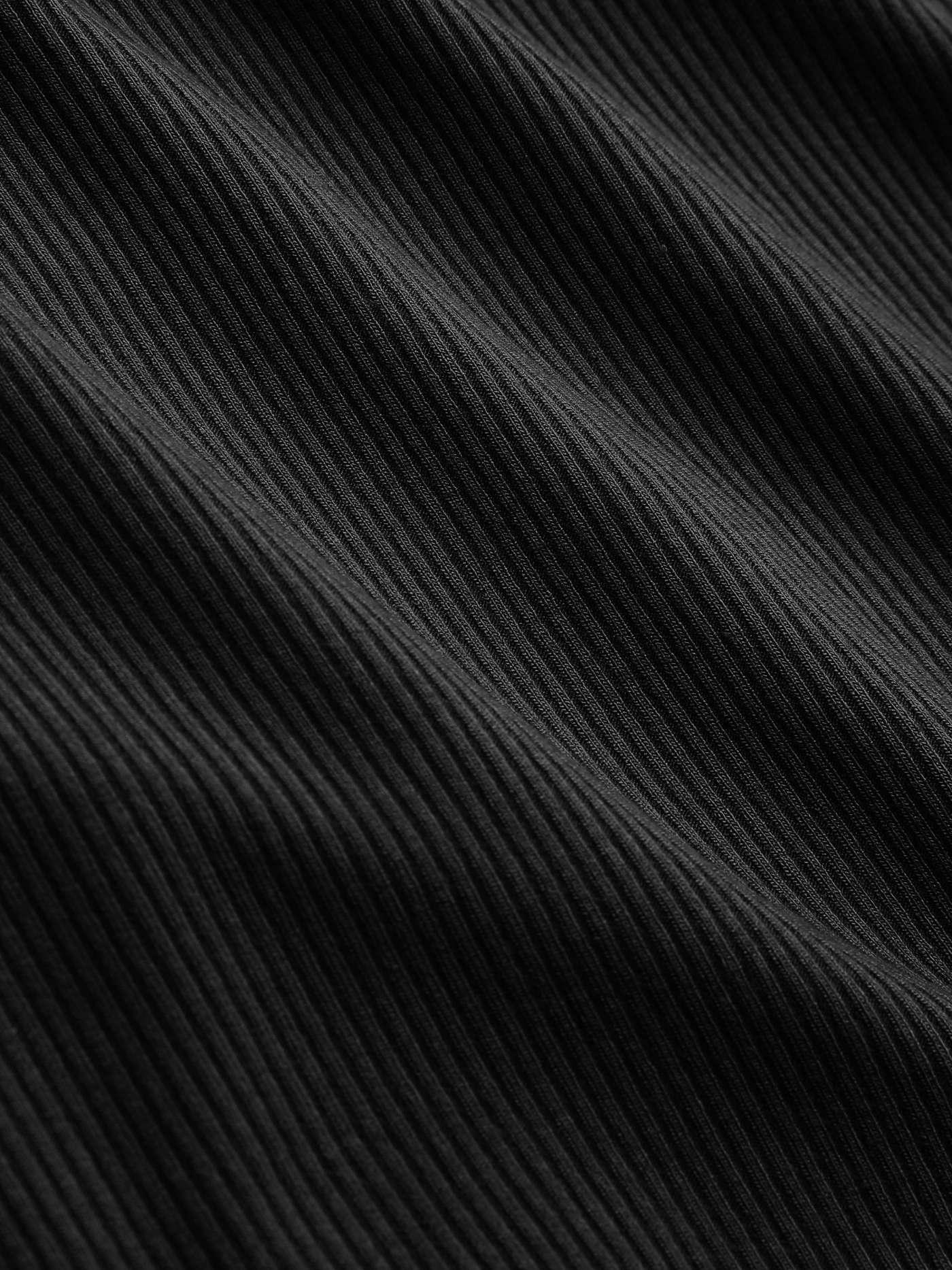 Μονόχρωμο τοπ με ασύμμετρη λαιμόκοψη και μακριά μανίκια - LA FEMME WANDERER