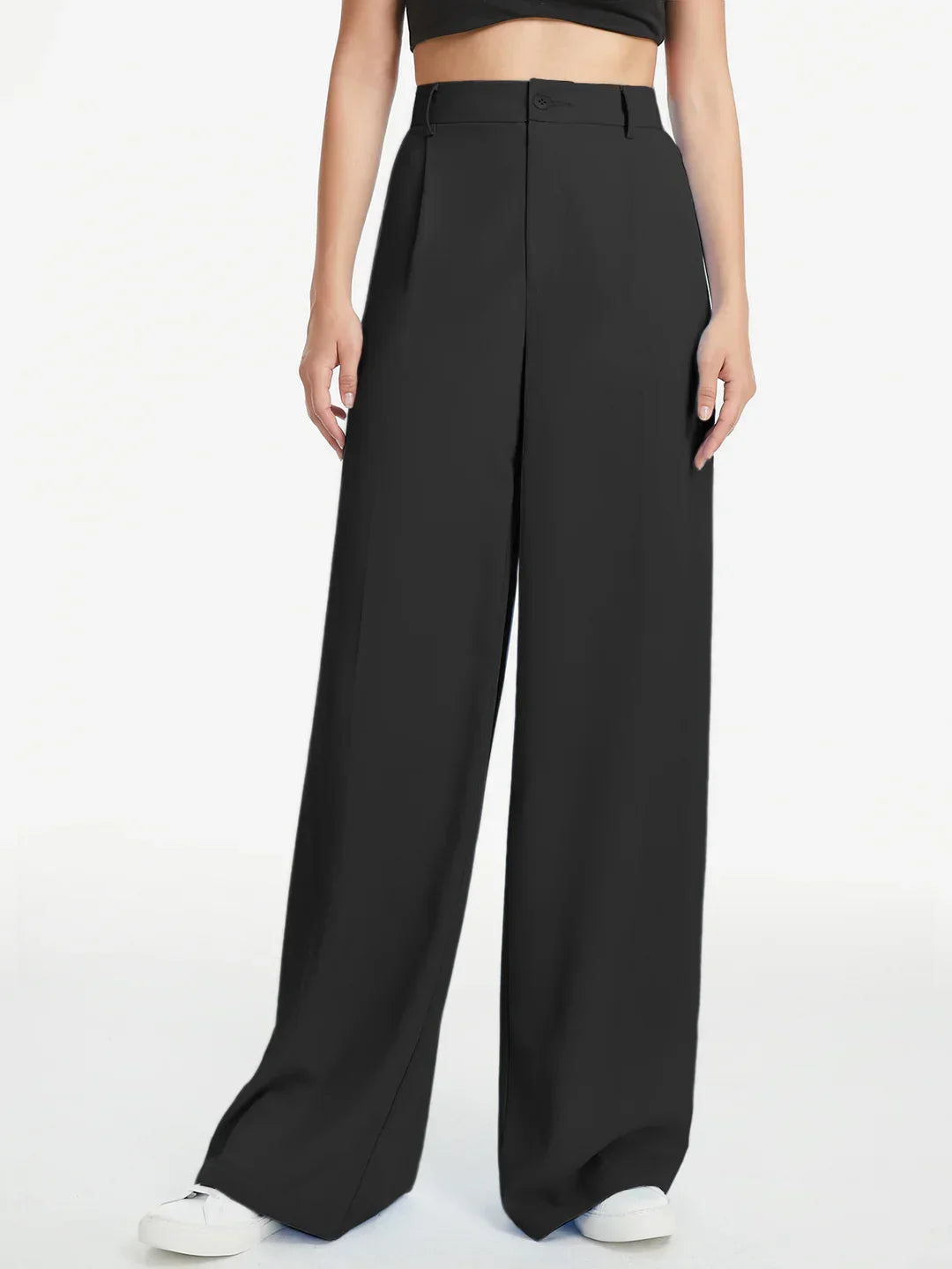 Παντελόνι με ψηλή μέση και φαρδιά μπατζάκια, χαλαρή εφαρμογή - LA FEMME WANDERER