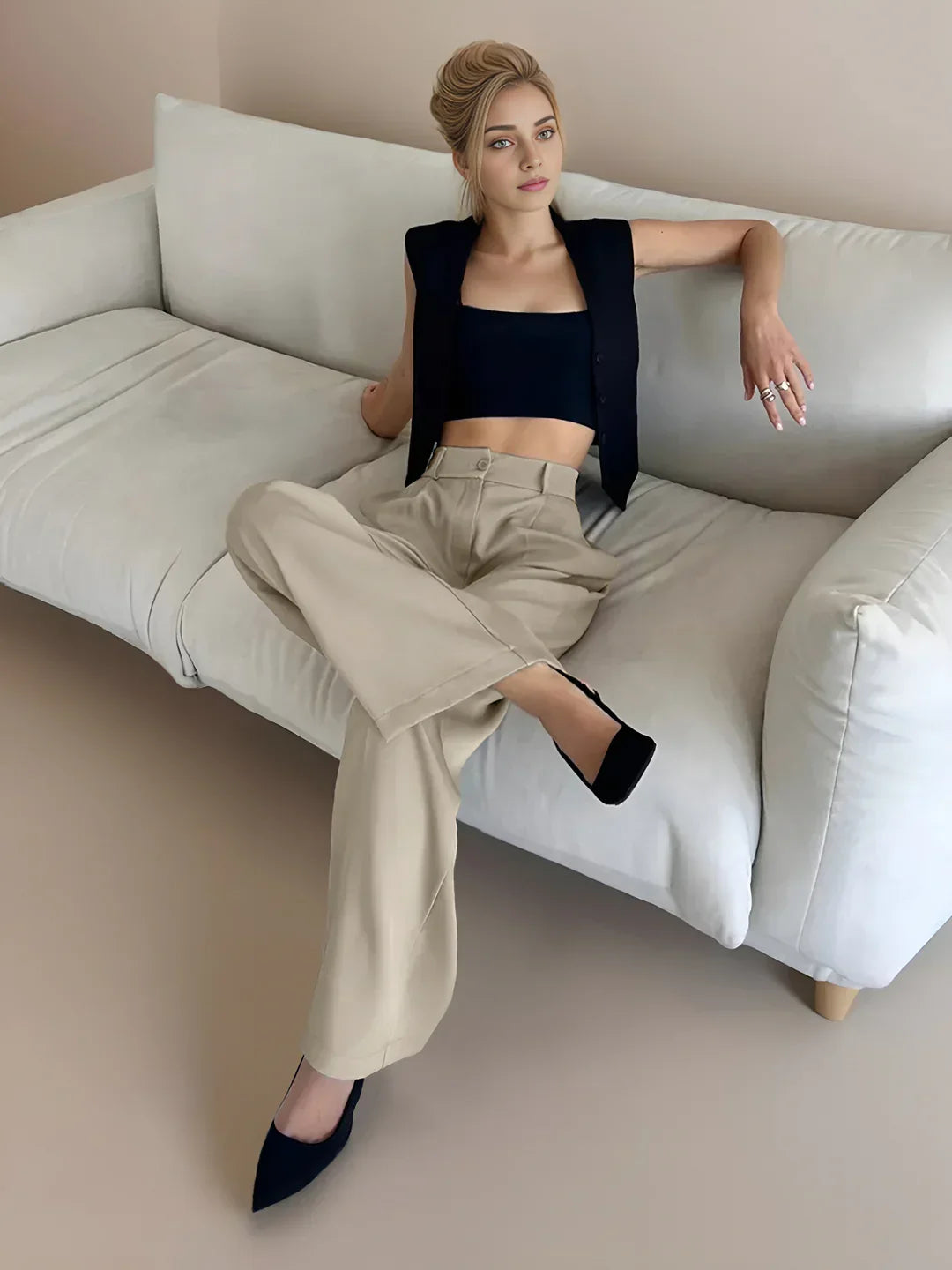 Παντελόνι με φαρδύ πόδι - LA FEMME WANDERER