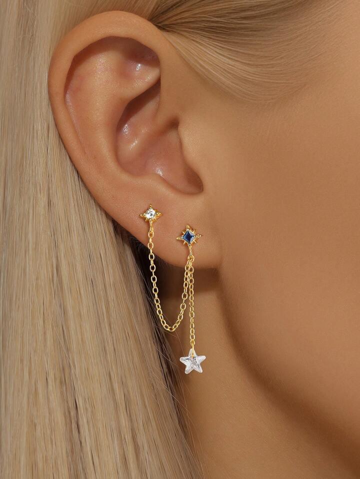 Ασημένιο 925 Tassel Cartilage Stud - LA FEMME WANDERER