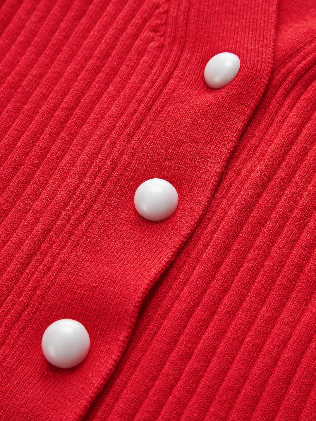 Ρετρό ζακέτα με βολάν και κουμπιά από πέρλες - LA FEMME WANDERER