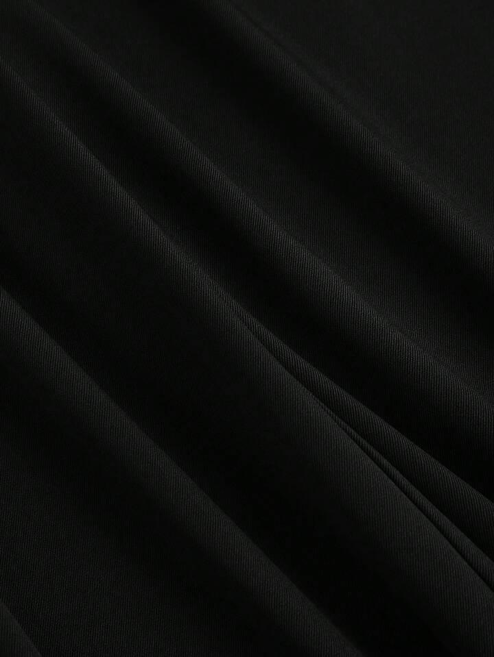 Μαύρο παντελόνι με ψηλή μέση και φαρδιά μπατζάκια - LA FEMME WANDERER