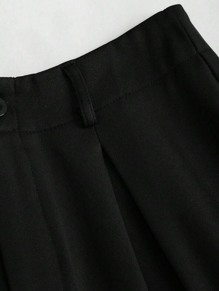 Μαύρο παντελόνι με ψηλή μέση και φαρδιά μπατζάκια - LA FEMME WANDERER