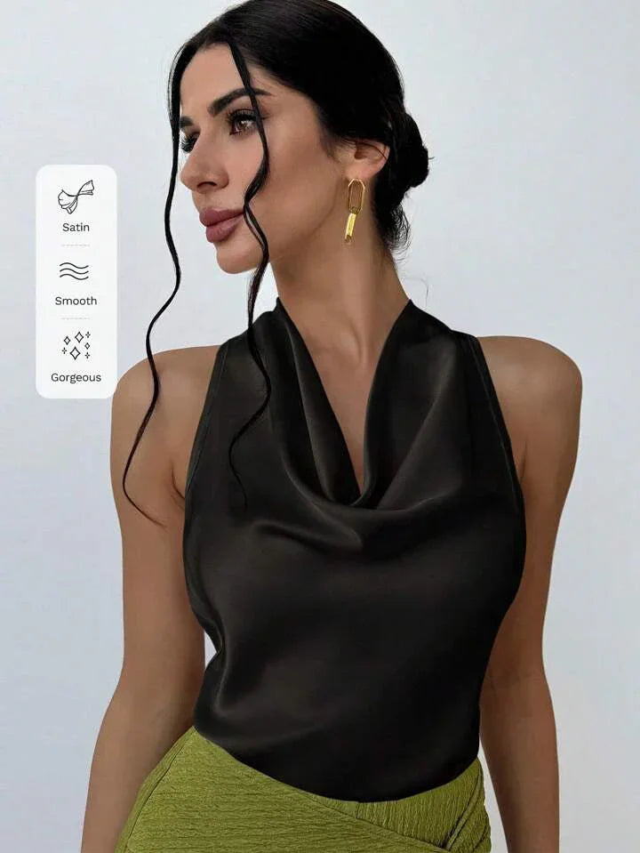 Τοπ με λαιμόκοψη και halter ντεκολτέ - LA FEMME WANDERER