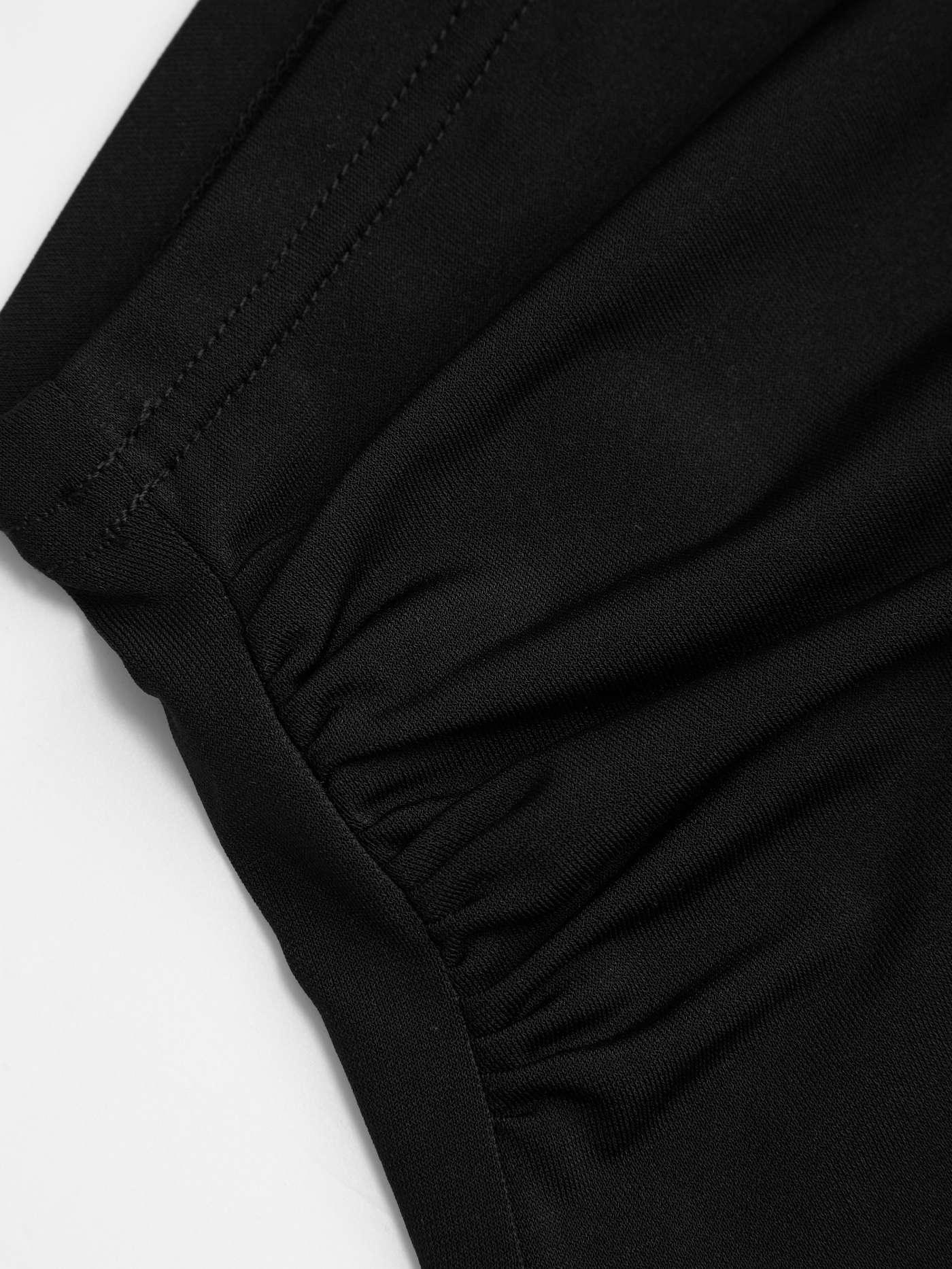 Γυναικείο T-shirt με στρογγυλή λαιμόκοψη και πλισέ γραμμή - LA FEMME WANDERER