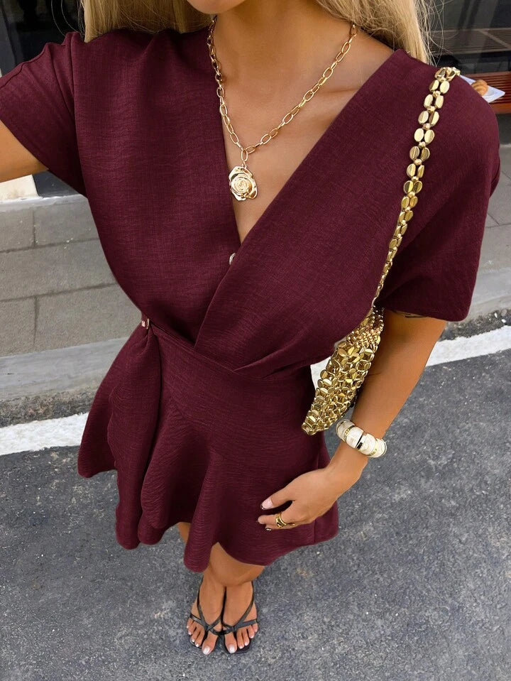 Always Elegant Timeless Wrap Dress with Soft Draped Silhouette