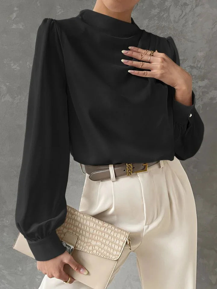 Κομψό τοπ με ντραπέ μανίκια - LA FEMME WANDERER