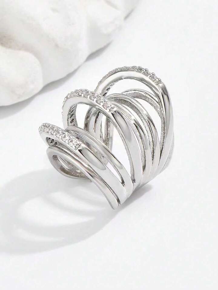 Sparkling Multi Row Crystal Ear Cuff – No Piercing Cartilage Ear Wrap