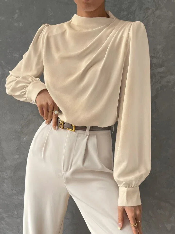 Κομψό τοπ με ντραπέ μανίκια - LA FEMME WANDERER