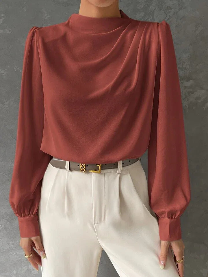 Κομψό τοπ με ντραπέ μανίκια - LA FEMME WANDERER