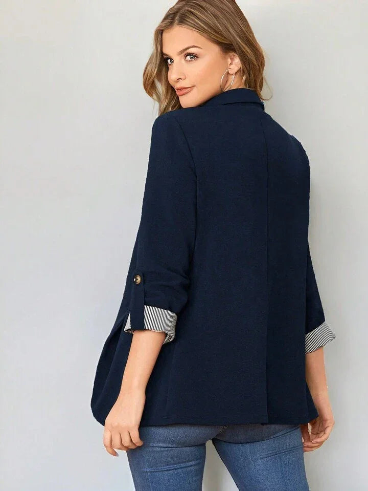 Σακάκι με εγκοπή πέτου και μανίκια με ρολό - LA FEMME WANDERER