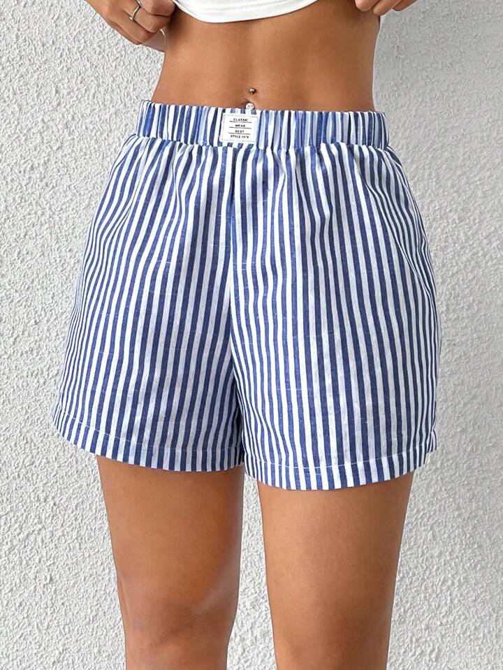 Classic Stripe Summer Shorts – Casual Relaxed Fit Warm Weather Staple
