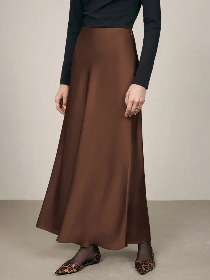Μινιμαλιστική σατέν φούστα - LA FEMME WANDERER