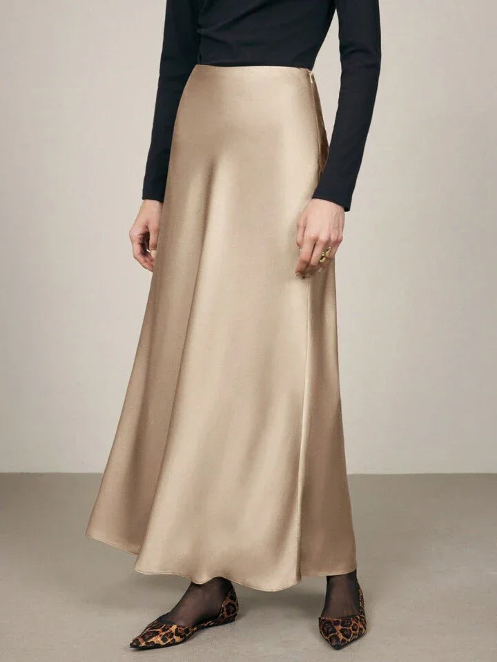 Μινιμαλιστική σατέν φούστα - LA FEMME WANDERER