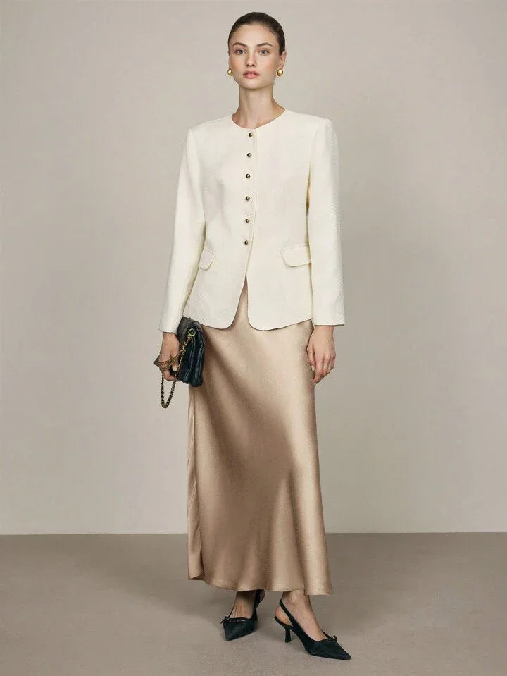 Μινιμαλιστική σατέν φούστα - LA FEMME WANDERER