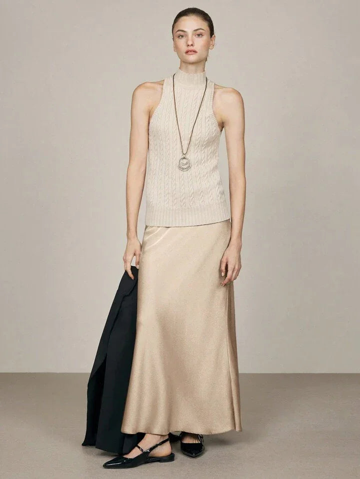 Μινιμαλιστική σατέν φούστα - LA FEMME WANDERER