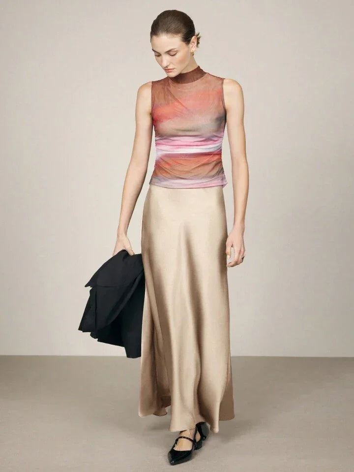 Μινιμαλιστική σατέν φούστα - LA FEMME WANDERER