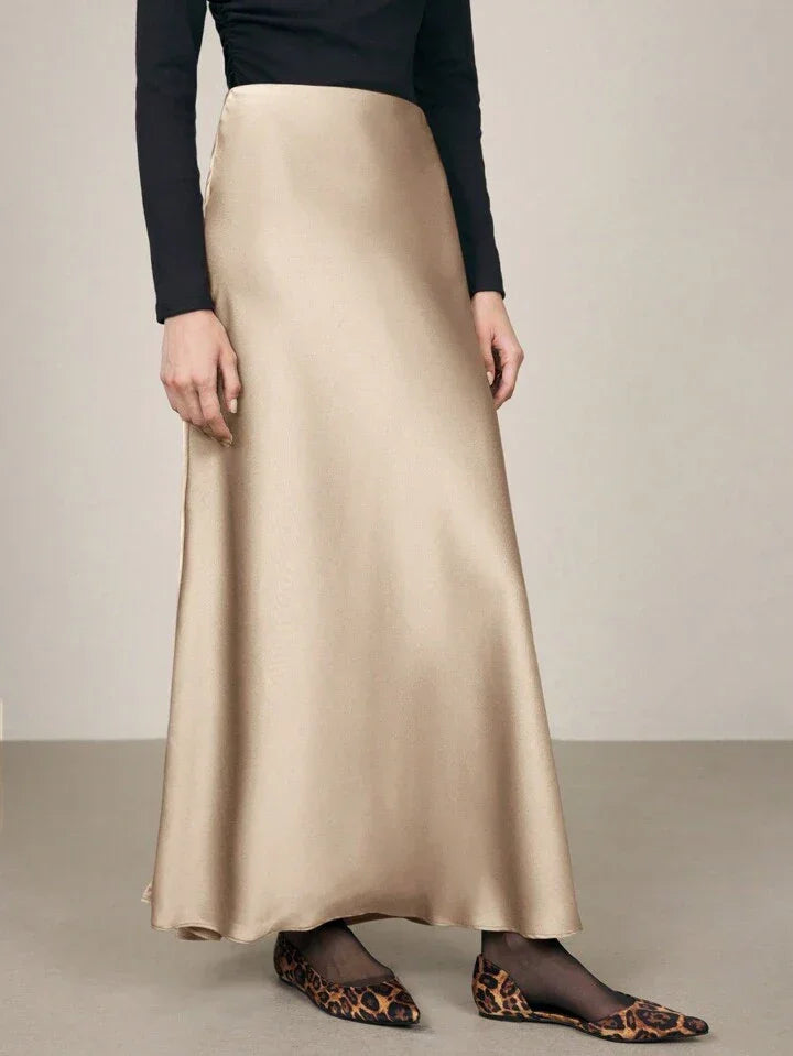 Μινιμαλιστική σατέν φούστα - LA FEMME WANDERER