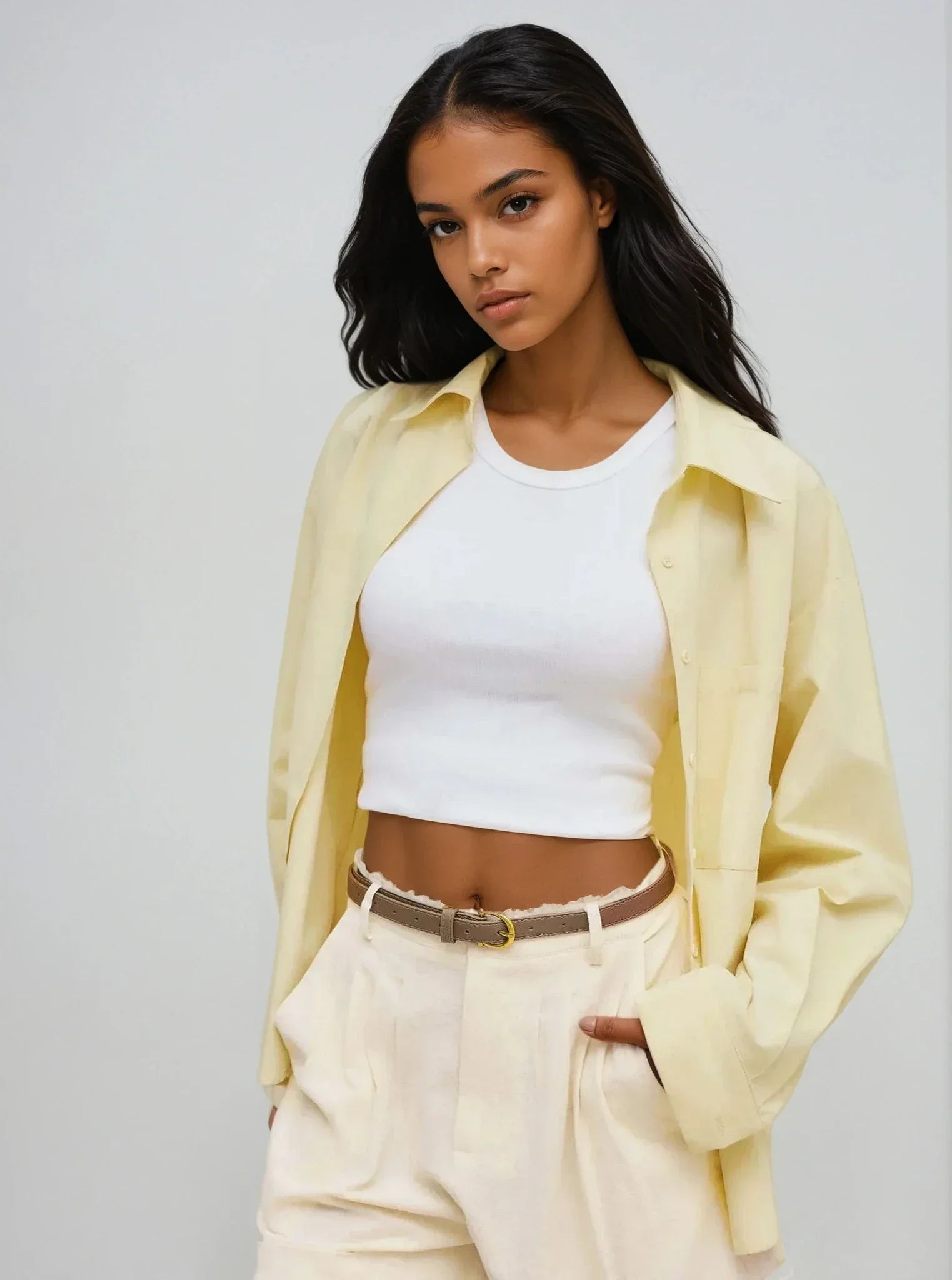 Πουκάμισο με μακριά μανίκια και γιακά από βαμβάκι - LA FEMME WANDERER