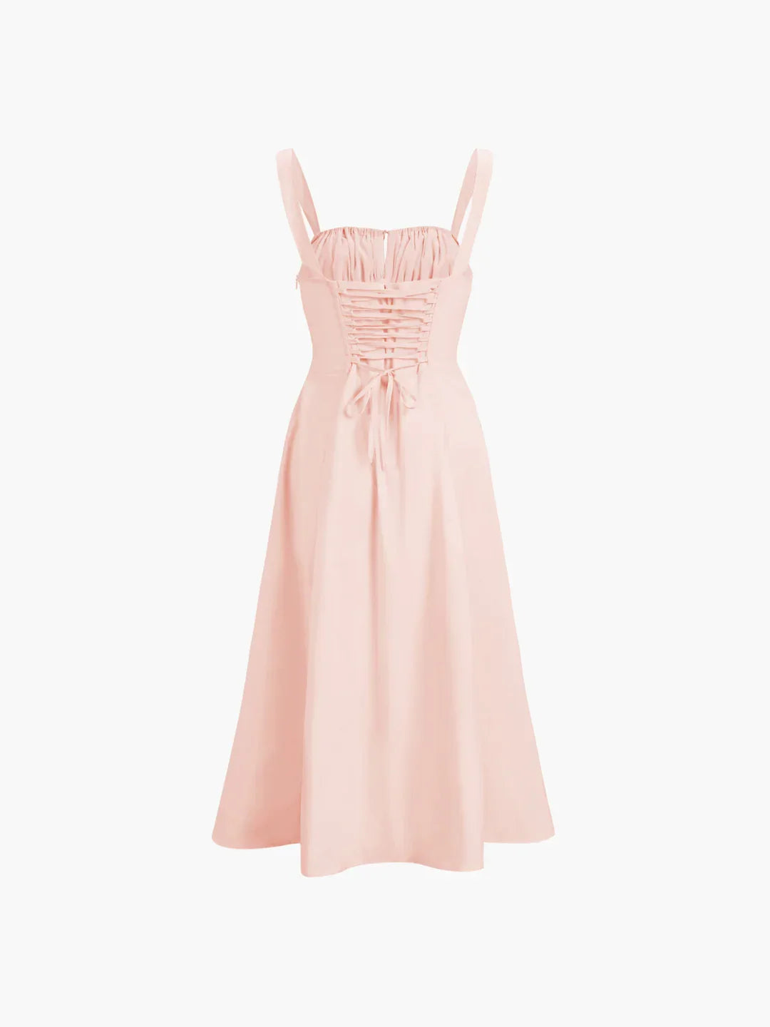 Μακρύ φόρεμα μίντι με κορδόνια - LA FEMME WANDERER