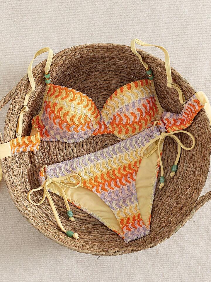Printed Two Piece Bikini Set – Resort Style Swimwear