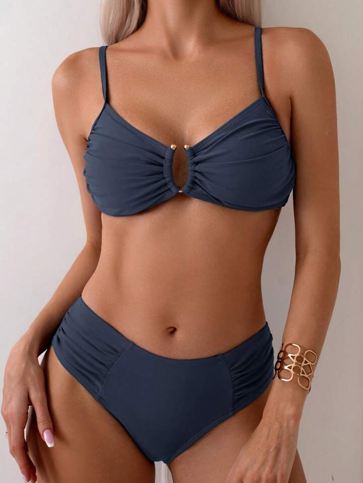 Adjustable Strap Bikini Set – Elegant Two Piece Swimsuit