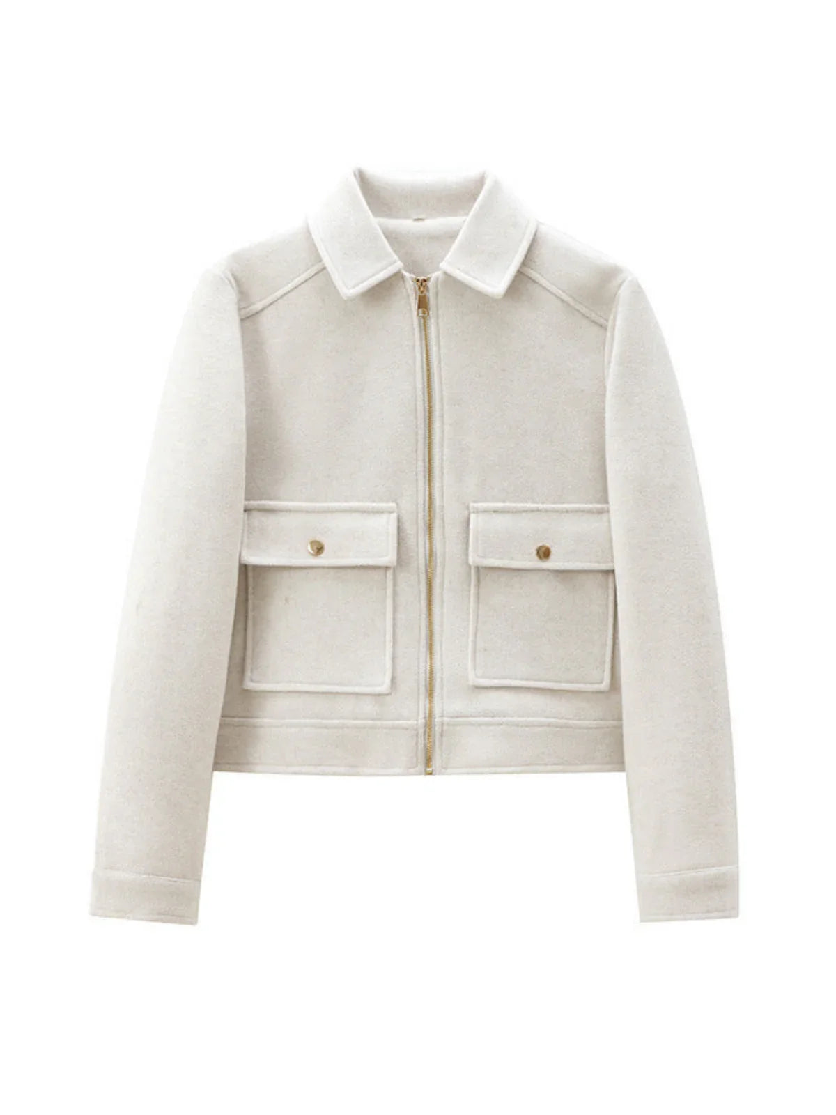 Μπουφάν με φερμουάρ πέτο τουίντ - LA FEMME WANDERER