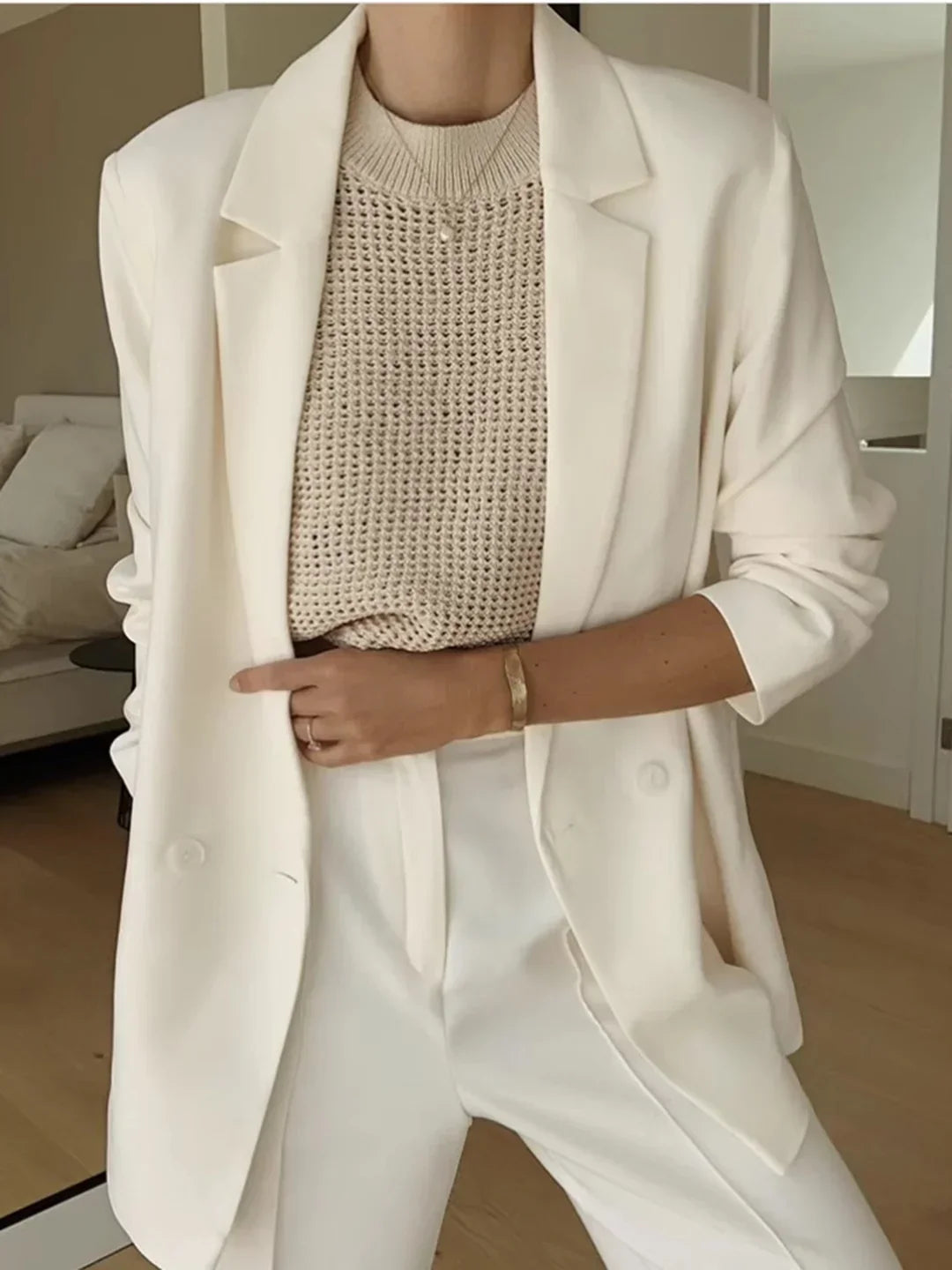 Αμάνικο τοπ με μονόχρωμο πλεκτό σχέδιο - LA FEMME WANDERER